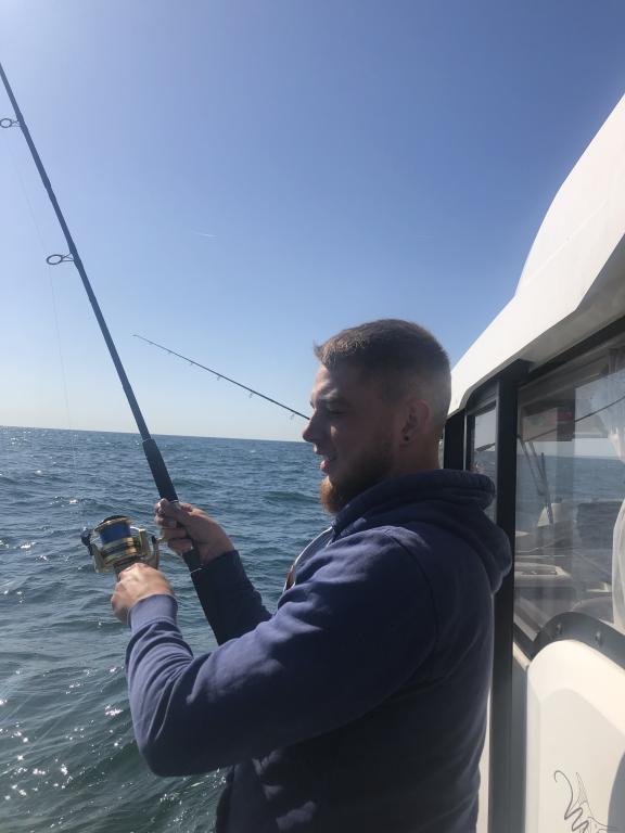 en action de pêche